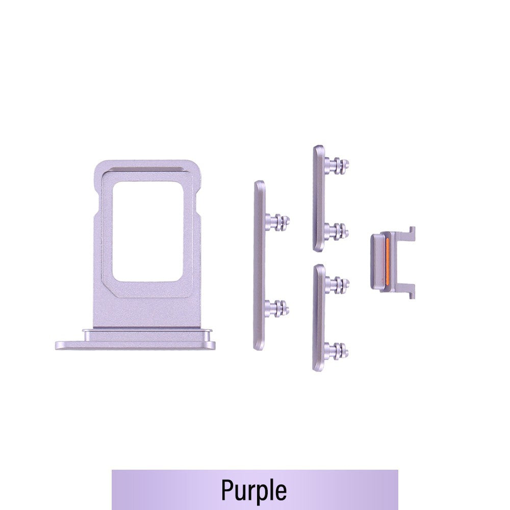 SIM Card Tray and Side Button for iPhone 11-Purple SIM Card Tray and Side Button for iPhone 11-Purple